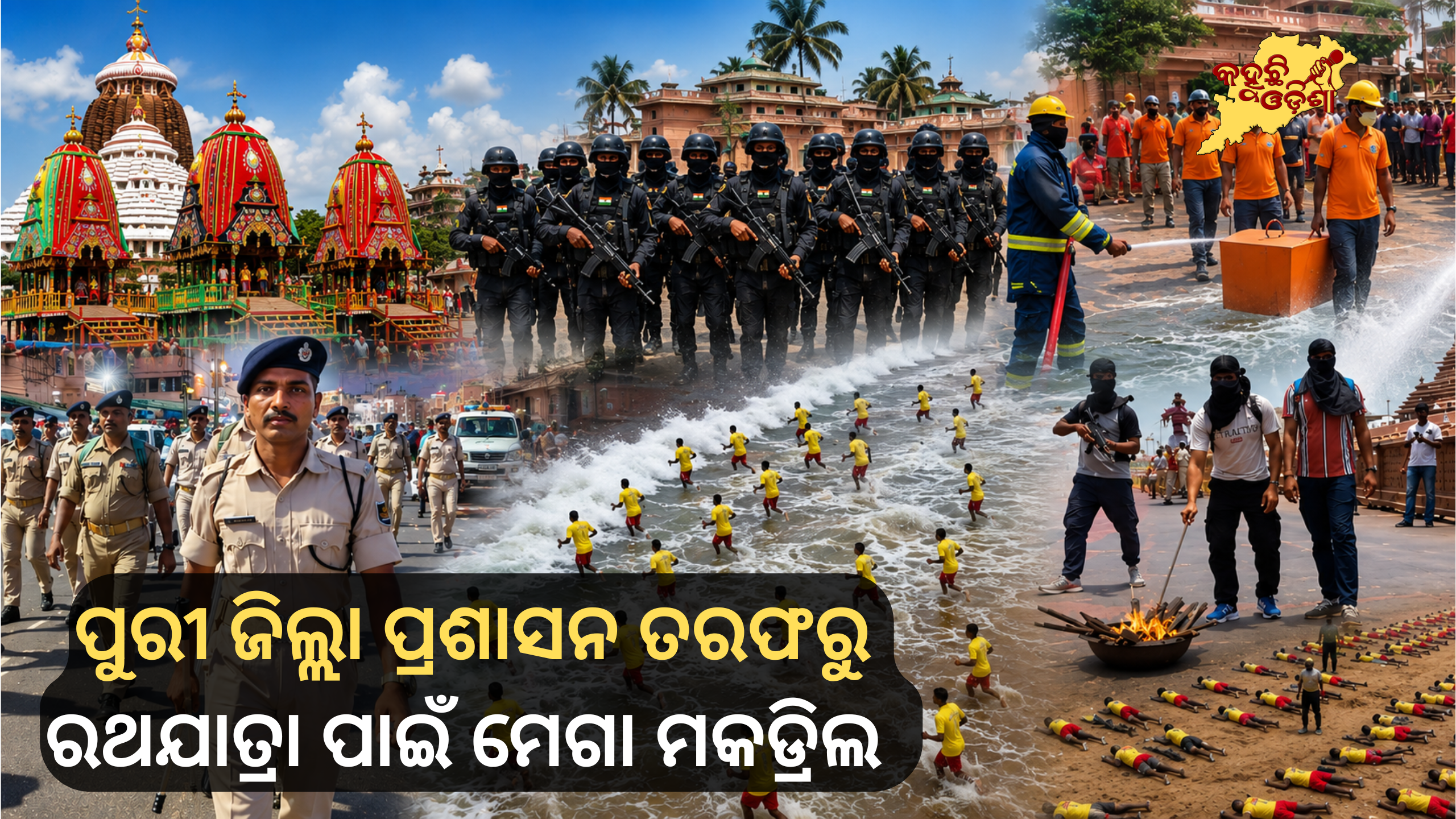 ପୁରୀ ଜିଲ୍ଲା ପ୍ରଶାସନ ତରଫରୁ ରଥଯାତ୍ରା ପୂର୍ବରୁ ମେଗା ମକଡ୍ରିଲ୍ 